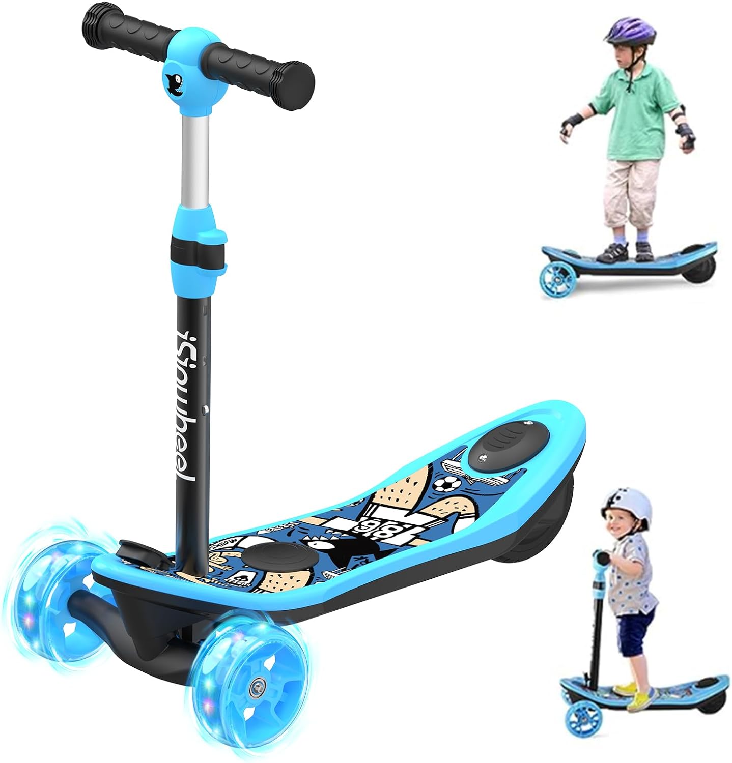 isinwheel Long Range 3 Wheel Kids Electric Scooter 3 to 12 years old