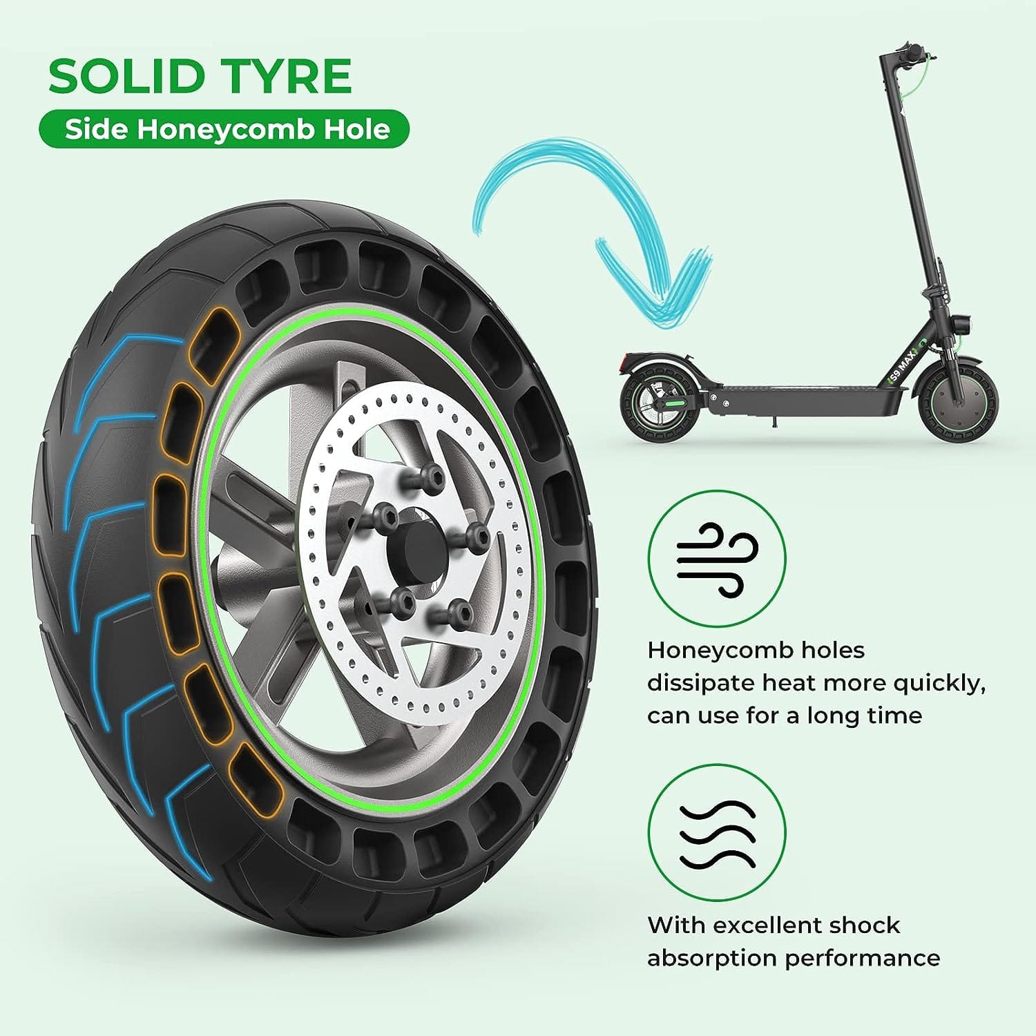 isinwheel | Rear Wheel Replacement for S9 MAX Electric Scooter